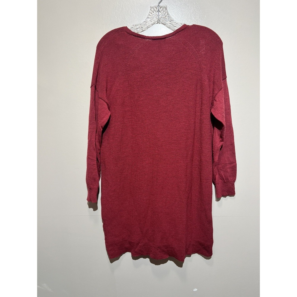 Eileen Fisher 100% Laine Wool Knit Tunic Sweater Size Large V-Neck Long Sleeve - Picture 2 of 7
